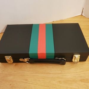 Portable Miniature Magnetic Chess Backgammon Cribbage Dominoes With Case